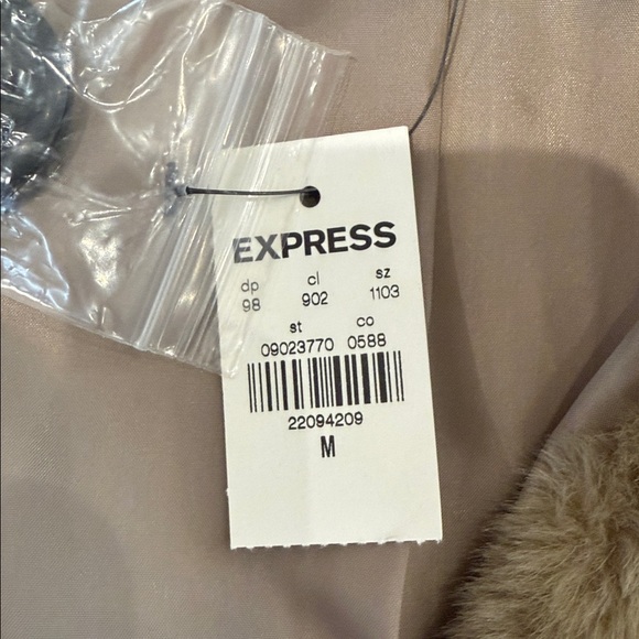 Express Faux Fur Coat in Beige - Picture 7 of 11